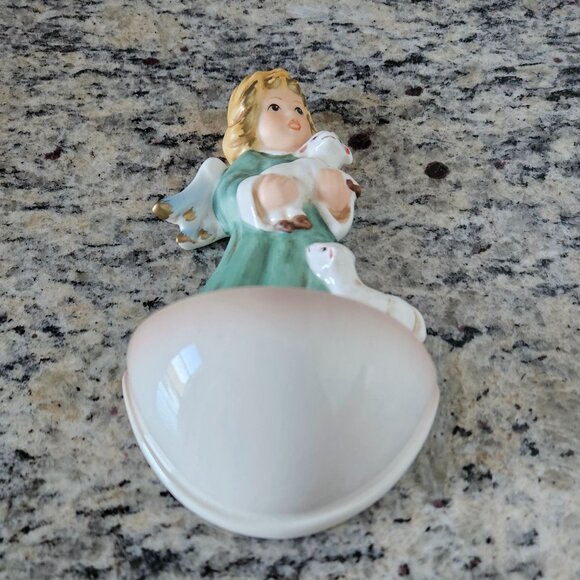 RARE MIB GOEBEL ANGEL & NATIVITY LAMBS HOLY WATER WALL POCKET FONT PLANTER POT - Picture 5 of 11